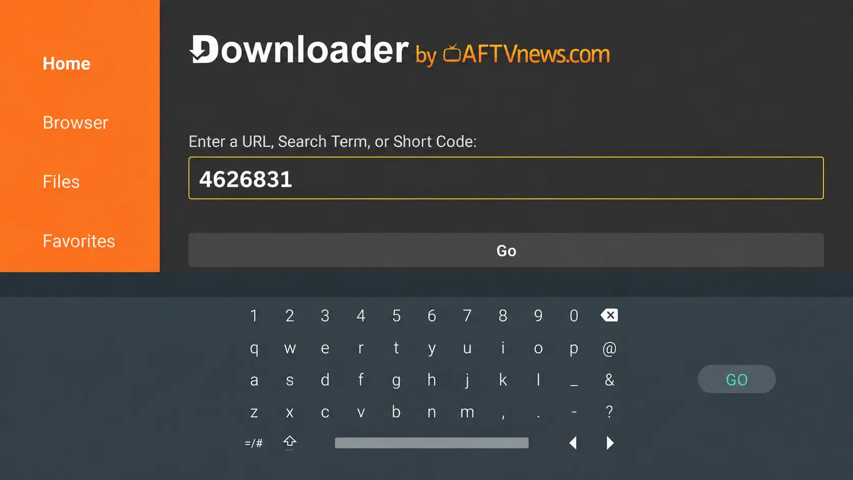 Downloader code 4626831 entered for IPTV Smarters Xtreme Edition